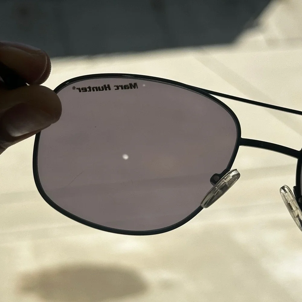 Marc Hunter 7920 Shiny Black Navigator Sunglasses Metal Frame 57/17/145 Mens